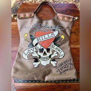 Ed Hardy Skull Tote 💀 Y2K